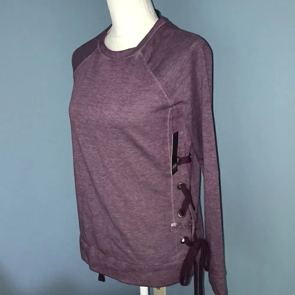 a.n.a Plum Lace Up Side Sweatshirt!!